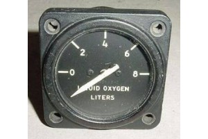 Vietnam War Era U.S.A.F. Warbird Jet Liquid Oxygen Quantity Indicator, 8DJ48KAB-2