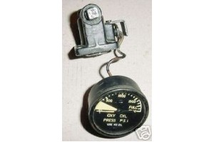Aircraft Oxygen Tank Cylinder Pressure Indicator and valve