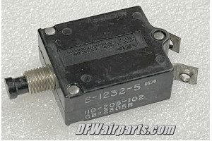 S1232-5, 449-205-102, 5A Cessna Aircraft / Wood Electric Circuit Breaker