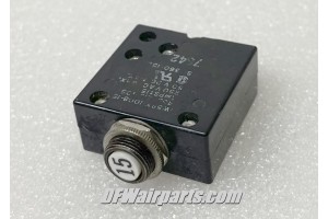 435-215-103, 454-670, 15A Wood Electric Aircraft Circuit Breaker