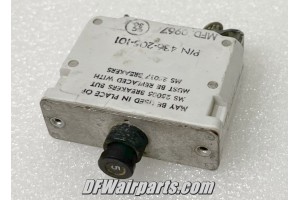 436-205-101, MS25017-5, 5A Wood Electric Aircraft Circuit Breaker