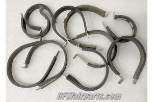 Mixed lot of 10 Aircraft Loop Type Cushioned Large Support Adel Clamps