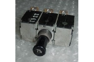 MS14154-7.5L, 4330-007-705, 7.5A Three Phase Aircraft Circuit Breaker