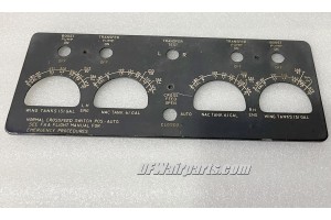 Beechcraft King Air 90 series Fuel Quantity EL Light Plate Instrument Panel