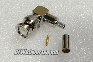 PE4345, CNR-922, Nos Aircraft Coaxial Cable Right Angle BNC Connector